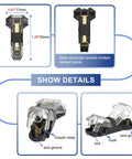 T Tap Wire Splice Connectors For 16 To 20 AWG No Stripping Quick Solderless Splitter 3 Way 1 Pin Low Voltage Connectors Insulation Diameter Up To 3.0mm 10 Pack, showing details and dimensions.