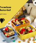 7 Pack Clear Storage Bins Easy Grab Four Point Two Liter for Kitchen Pantry Bathroom Classrooms Durable Plastic Organizer Baskets filled with toys
