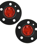 Two Piece Locking Hub Set For 4x4 Manual Hubs Fits 1990 Ford Bronco II 1991 To 1994 Explorer 1990 To 1997 Ranger 1994 To 1996 Mazda B3000 Navajo Easy Install Durable Upgrade, showing two black and red manual hubs for trucks.