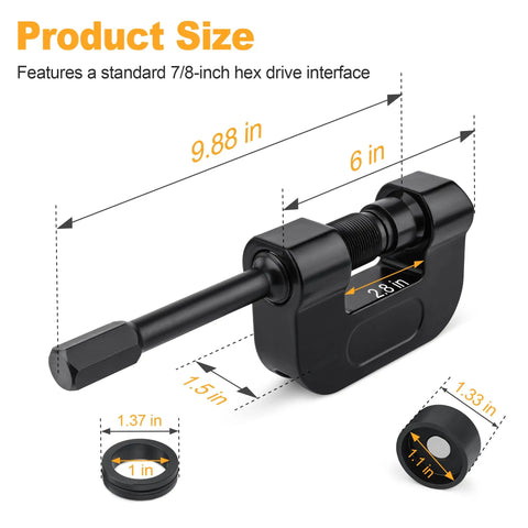 Heavy Duty Brake Anchor Pin Press For Semi Trucks And Class 6 8 Maintenance Quick Pin And Bushing Removal From S Cam Q
