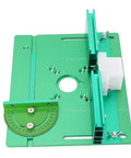 Heavy Duty Anodized Aluminum Router Lift Tool With Knockout Height Calibration And Rock Solid Flip Base Insert Plate for precise woodworking.