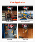 Electric Hoist 1760lbs With 14Ft Wired Remote Control, 110V Lifting System for Garage, Warehouse, Factory in use.
