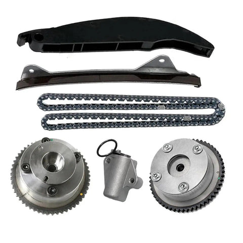 Super Tough Timing Chain Kit With Exhaust And Intake CVVT Gears For Kia Soul 2.0L And Hyundai Elantra 1.8L L4 Gas Vezza Model Years 2011-2014 Keeps Your Engine Humming Smooth And Reliable Without Breaking The Bank. timing chain kit, black guides and metal CVVT gears