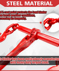 Heavy Duty Ratchet Chain Binders 5/16 To 3/8 Inch 5400 Lbs Safe Working Load 4 Pack With 2 Grab Hooks Tie Downs for Grade 70