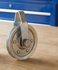 Heavy Duty Garage Door Pulley Kit With 3 Inch Sheave Wheels Two Clevis Fork Pulleys And Two Stationary Sheaves crafted from galvanized steel wheels.