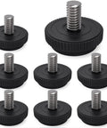8 Pack Adjustable Furniture Leveler Feet 5/16-18 Thread Stainless Steel Screw In Levelers For Chairs And Tables, Easy Install No Wobble