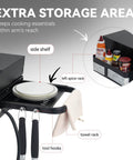 Three Burner Propane Griddle On Folding Stand 23 Inch Portable Griddle With Side Table And 314 Square Inches Cooking Area