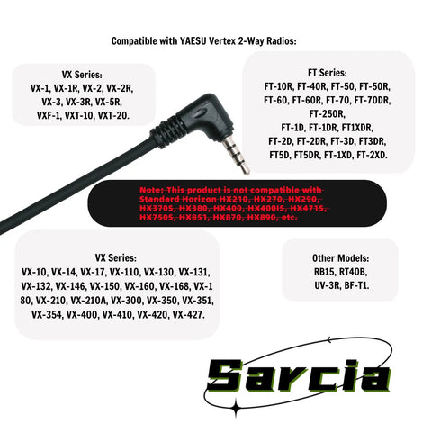 Remote Shoulder Speaker Microphone With Reinforced Cable For Yaesu FT And VX Series Walkie Talkies Three Point Five Millimeter Audio Jack