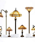 Dope Tiffany Style Yellow Hexagon Stained Glass Lamp Shade Replacement 12x10x6 Inch With Cap for various lamp styles