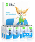 Hella Long Lasting 9V Alkaline Batteries 12 Pack Priced Right For Smoke Detectors Wireless Mice Remote Controls And Smart Home Gear Dead Serious About Reliable Power And Zero Dead Battery Hassle Guaranteed displayed with packaging.