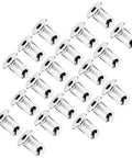 7/16 Inch Stainless Steel Quarter Turn Dzus Button Fasteners Point Five Inch Grip featuring a tough chrome finish in a 20 pack.