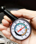 High Precision Mechanical Tire Pressure Gauge For Car And Motorcycle With Analog Dial No Fuss Portable Air Pressure Tool For Safe Driving And Peak Tire Life Daily in hand