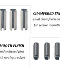 100 Pack M3 X 10mm Slotted Spring Pins Made From 304 Stainless Steel with polished finish and chamfered ends for secure mounting