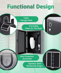 Diagram of functional design features for Outdoor EV Charger Box With Cable Organizer, Waterproof Dustproof Enclosure For Universal Connector, Tesla Wall Connector Style Cover