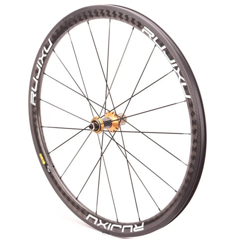 Ultralight Carbon Fiber Road Bike Wheelset With Ceramic Bearings And V Brake Front And Rear For Roadies 700C Yellow Hub