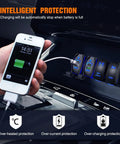 Rocker Switch Style USB Outlet Socket Panel Mount Dual USB Ports 5V 2.1A Each with PD Type-C Fast Charge Replacement or Add-On Charger for 12V-24V Vehicles, phones charging in car dashboard