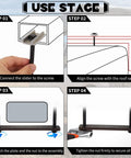 Step-by-step guide for Rooftop Tent Mounting Hardware Kit 28 Pcs With Flat Mending Plates 5.31 X 1 Inches, 8 Screws, 8 Nuts.