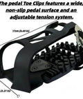 3 In 1 Indoor Cycling Pedals With Look Delta Compatibility, Clips And Cleats Included, platform or toe clip modes, black toe clip close-up
