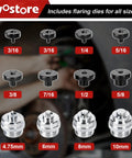 Wostore brake line flare kit with 12-piece SAE/ISO flare dies assortment