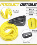Beefy 4 Pack Lift Sling Straps 1 Inch Wide By 4 Feet Long Heavy Duty Web Slings Made From Polyester Nylon For Hoist Cars And Outdoor Use With 6171 Lb Break Strength
