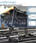 Person securing rooftop gear with Four Pack Roof Box U Bolt Clamps Heavy Duty Mounting Kit For Cars And Vans 85mm Inner Width Metal U Bracket Clips With Eight Lock Nuts And Two Straps Keeps Your Rooftop Gear Locked In Place