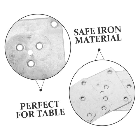 Heavy Duty Furniture Leg Pads And Table Leg Connectors With 25 Piece Mounting Hardware Kit For Chairs Tables And Couches Built Tough As Nails For Serious Load Bearing And Zero Drama Setup Daily, showing close-up of safe iron mounting plates.