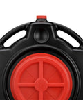 Top view of Lightweight 15 Quart Oil Change Pan With Filter Drain Screen Large 8 Inch Drain Opening And Easy Pour Spout