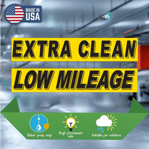Ultra High Visibility Car Dealership Window Decals In Bold Black And Yellow Vinyl For Showrooms Used Cars And Auto Lots Big Easy To Read Window Displays And Windshield Signs Gas Saver 14.5 Inch By 2.75 Inch 12 Pack in showroom