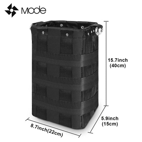 Heavy Duty Electric Chain Hoist Bags For 25m Chain 82ft Long, nylon fiber, rain drain holes, black, bag dimensions shown