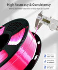 Silk PLA Filament 1.75mm Magenta Silk Pink 1kg Vacuum Packed Low Stringing For Easy Printing And High Precision 0.02mm spool.
