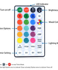 Remote control for 132ft LED Rope Lights Outdoor Waterproof Color Changing String Lights With 16 color options and modes.