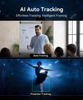 4K AI Auto Tracking PTZ Camera With 3X Optical Zoom And 93 Degree Wide Angle demonstrating auto framing and presenter tracking