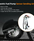 Electric Fuel Pump Assembly For Jeep Wrangler YJ 1991 1992 1993 1994 1995 2.5L 4.0L 20 Gallon Tank Replacement Direct Fit Low Noise Design