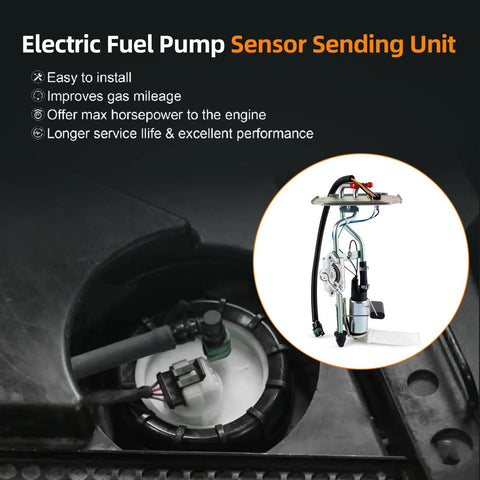 Electric Fuel Pump Assembly For Jeep Wrangler YJ 1991 1992 1993 1994 1995 2.5L 4.0L 20 Gallon Tank Replacement Direct Fit Low Noise Design