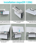 2-In-1 Wall Mount Bracket For Starlink Gen 3 V4 4X Mesh Router And Heavy Power Supply, Space Saving Dual Mount, Easy Install, UTR-32 Compatible, Keeps Router And Power Brick Secure And Organized. installation steps for white wall-mounted bracket and router