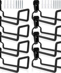 Rock Solid Heavy Duty Garage Wall Mount Hooks 8 Pack with screws and anchors, black steel hooks for efficient tool storage.