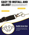 Close-up of the Horse Stall Guard With Adjustable Straps And Sturdy Spring Hooks, Aisle Guard For Horses, Water Resistant 1680D Polyester