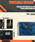 Compact Digital Shortwave Radio With AM FM SW Bands sized against credit card, fits in jeans pocket, portable design