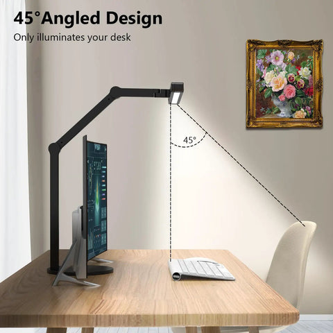 Architect Desk Lamp With Lit Atmosphere Lighting And Rotatable Swing Arm 24W Adjustable LED Desk Light For Home Office