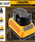 Fast 1Hour Or Less Battery Charger For 7.2V 14.4V And 18V NiCd NiMH Tool Batteries Compatible With 7.2V Through 18V Packs