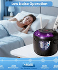Top Tier 45kHz Ultrasonic Retainer Cleaner Machine For Dentures Night Guards And Mouthguards on bedside table with toothbrushes.