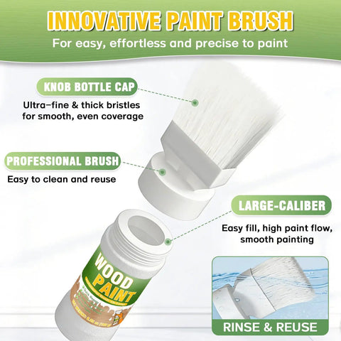 White Touch Up Paint For Wood And Household Fixes, 6.35 Oz Water Based All In One Repair Gel, No Sanding Or Primer Required paint brush design.