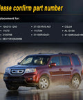 Red SUV on wet road with replacement part numbers for Alternator For Honda Odyssey 2011 2013 And Pilot 2012 2015 3.5L V6.