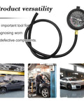 Heavy Duty Car Fuel Pump And Vacuum Tester Gauge Kit 9 Piece Shop Grade Troubleshooter For Carb System with vacuum gauge and hose.
