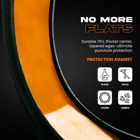 Heavy Duty Fat Bike Tire Liner Kit Two Pack Polyurethane Tube Protector For 20x4 24x4 And 26x4 Inches Heat And Weather Resistant