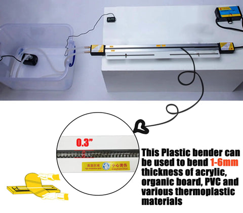 IntXanth 70.87 Inch Acrylic Plastic Heat Bending Machine, 2000W Strip Heater for PVC And Organic Boards with water container.