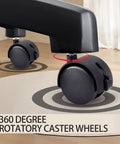 1.5 Inch M8 Threaded Stem Casters With Brakes Black Nylon Furniture Casters Set Of 4 under a furniture piece.