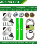 42 Inch Mower Deck Rebuild Kit For D100 D105 D110 D130 And LA Series Tractors With Spindle GY21098 Blade GY20850 Idler Pulleys GX20367
