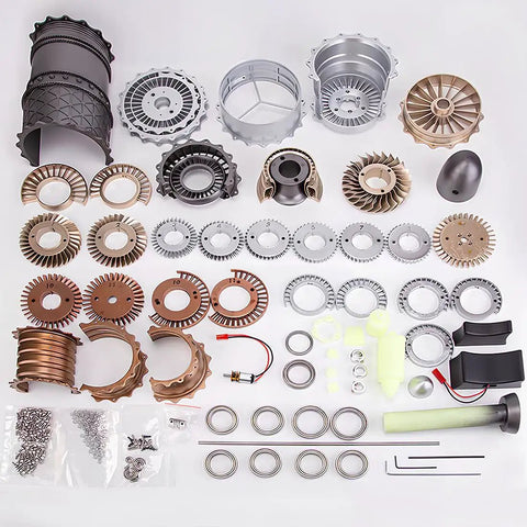 WS 15 Turbofan Engine Model Kit Replica Of J 20 Fighter Jet Engine 1 To 20 Scale DIY Motorized Model For Gearhead Adults STEM Learning Tool Realistic Internal Mechanics Collector Display With Over 150 Pieces, 1:20 scale ABS parts