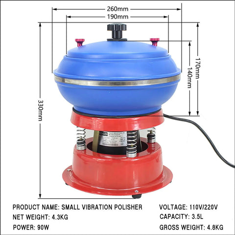 Vibrating Polishing Drum Kit For Precision Grinding And Polishing Metal Workpieces And Jewelry Dope Pro Grade Surface Finish